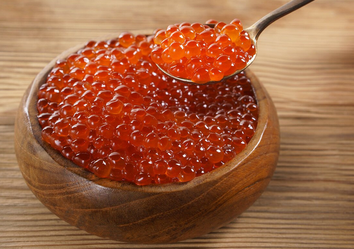 Соленая икра горбуши с сахаром