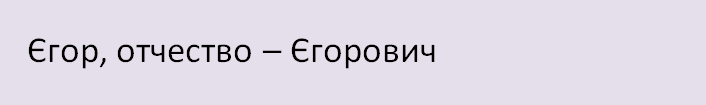 Имя егор на украинском языке