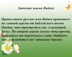 Мужское имя Вадим, Вадик: варианты имени. Как можно называть Вадима, Вадика по-другому?