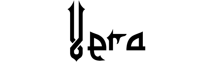 Эскиз для тату с именем вера