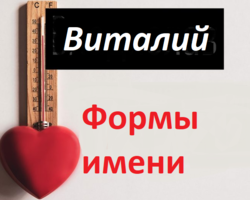 Мужское имя Виталий, Виталик: варианты имени. Как можно называть Виталия, Виталика по-другому?