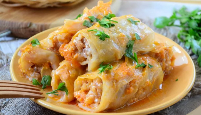 Вкусные постные голубцы с грибами