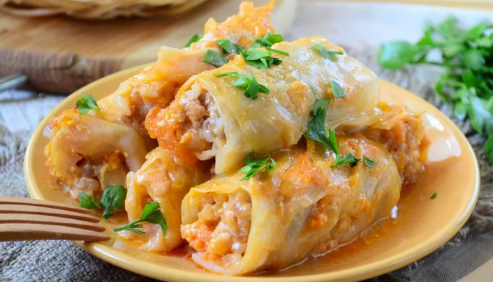 Вкусные постные голубцы с грибами