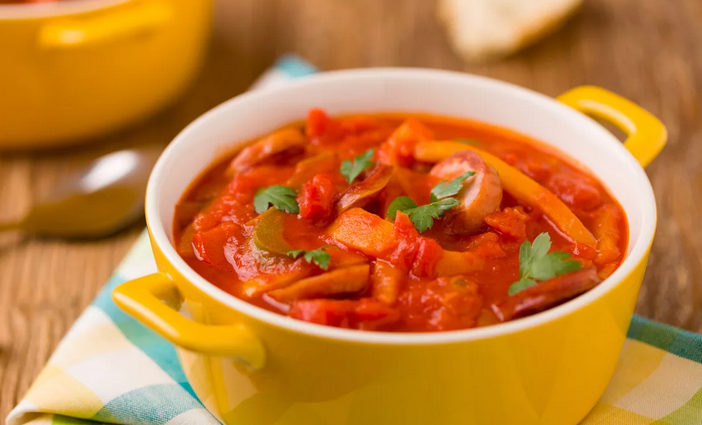 Вкусное лечо с подсолнечным маслом и уксусом