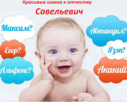 Как назвать мальчика с отчеством Савельевич? Красивые мужские имена, подходящие к отчеству Савельевич: список. Значение отчества Савельевич для мальчика и влияние отчества на его характер
