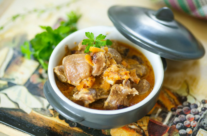 Приготовленные куриные желудки
