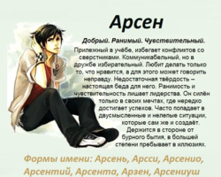 Мужское имя Арсен: варианты имени. Как можно называть Арсена по-другому?
