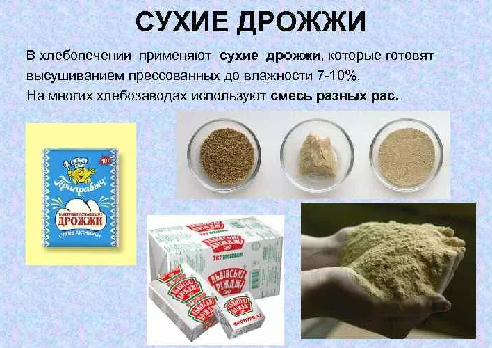 Сухие дрожжи