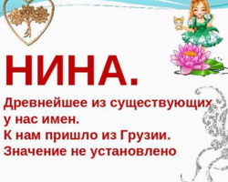 Женское имя Нина: варианты имени. Как можно называть Нину по-другому?