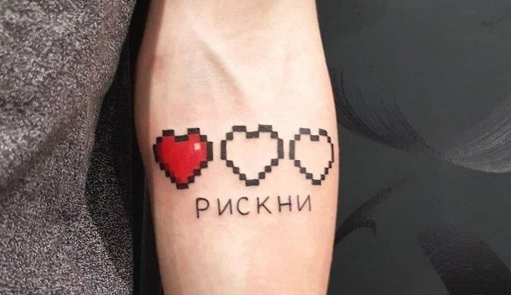 Тату сердце на руке