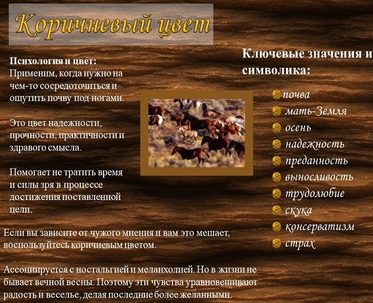 Психология коричневого цвета