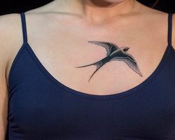 Что означает татуировка ласточка для девушек, мужчин и женщин? Татуировка ласточка: места расположения, разновидности, примеры нанесения, эскизы, фото. Какие тату сочетаются с татуировкой ласточка?