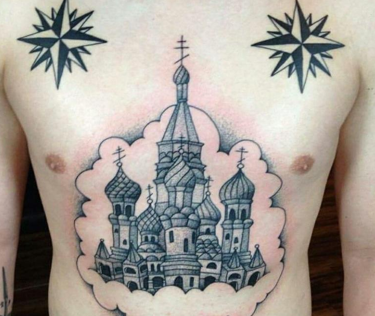 Татуировка золотые купола