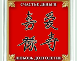 Иероглифы удачи, богатства, здоровья, счастья и процветания по Фен-Шуй: значение, фото, произношение, написание