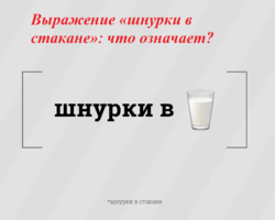 Выражение «шнурки в стакане»: что означает?