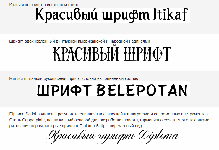 Шрифты для гравировки надписей на подарке