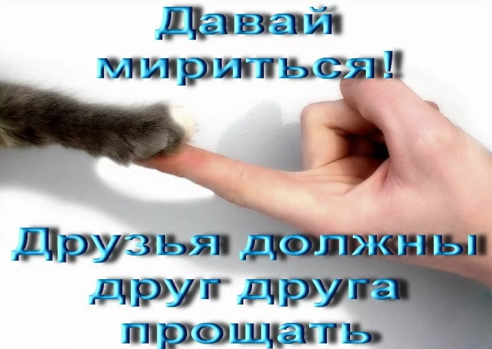 Спросите картинкой у подруги «давай мириться?»