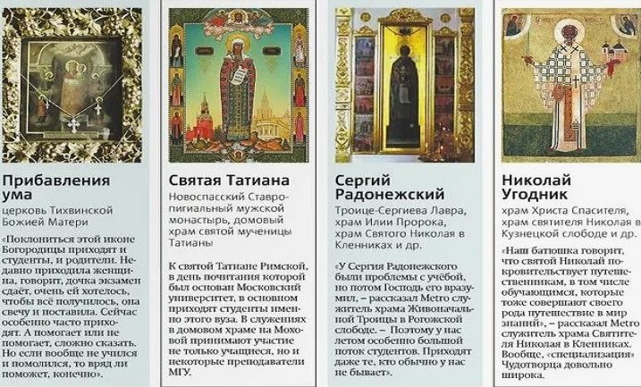 Кому ставить свечи для учебы
