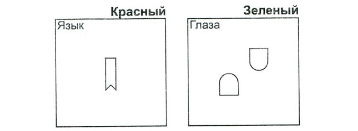 Вырежьте глаза и язык змеи