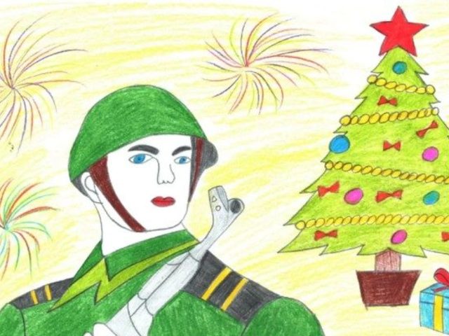 Что нарисовать солдату на Новый год: идеи рисунков, открыток, шаблоны