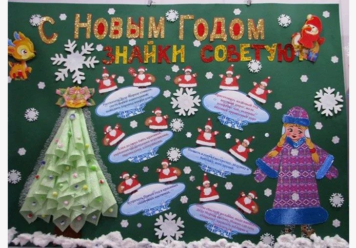 Стенгазета к новому году 2025 в школу