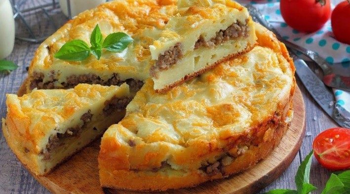 Заливной пирог из жидкого дрожжевого теста