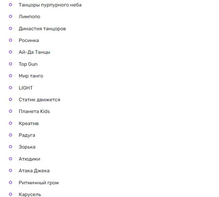 Названия детских танцевальных команд