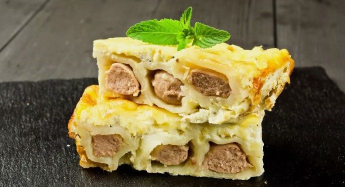 Запеканка из замороженных пельменей полуфабрикатов