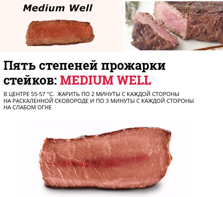 Steak moyen fait