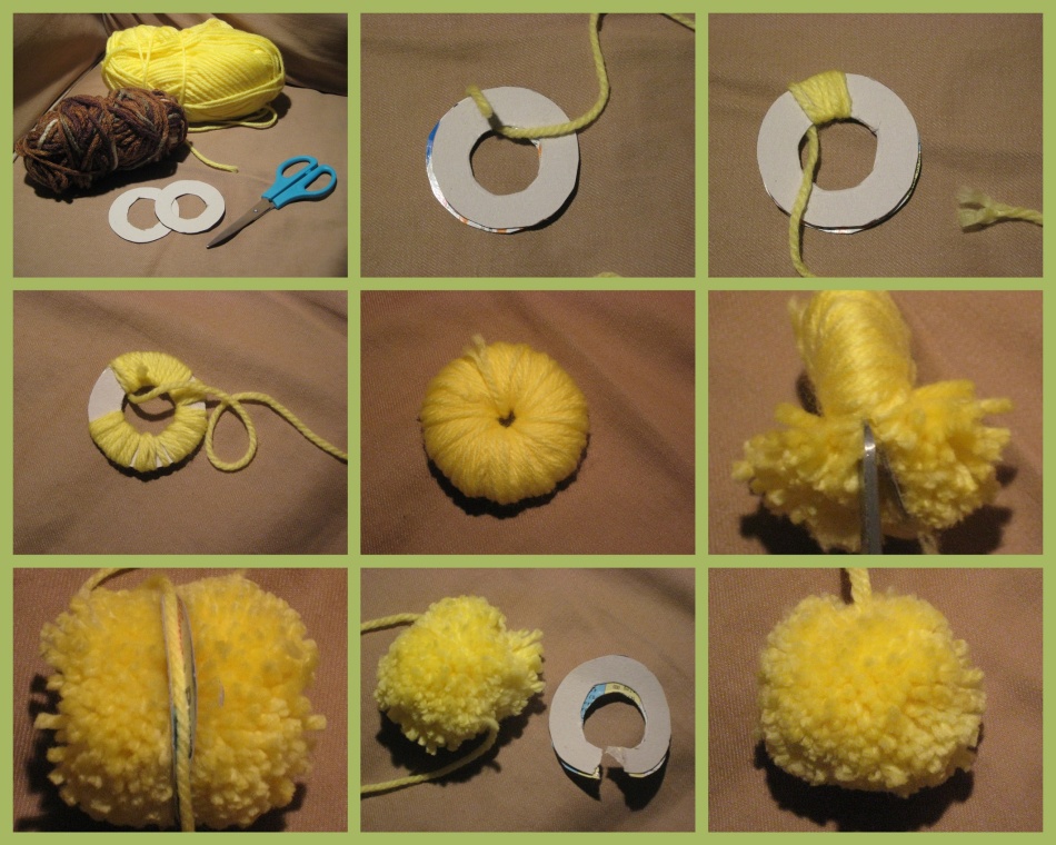 Помпон из ниток для вязания