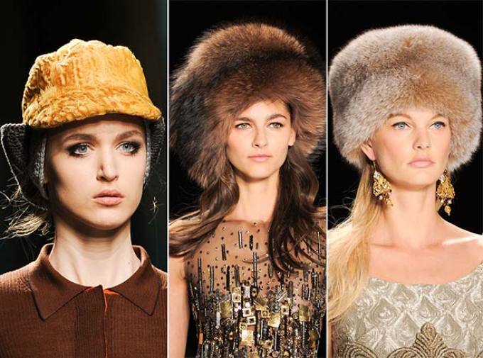 Fashionable knitted, fur and felt caps for girls - stylish and beautiful