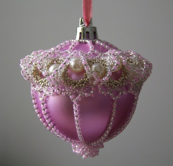 New Year's ball decorated with beads
