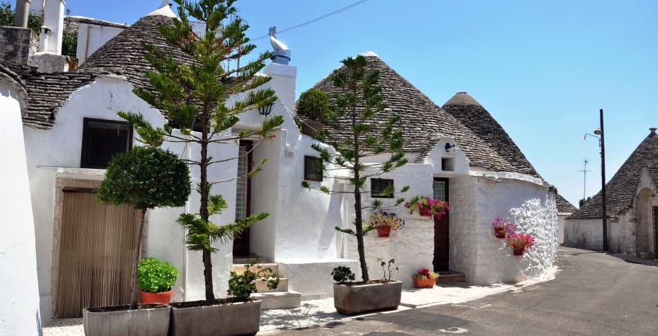 Domy Trolli v Albrobello, Apulia, Taliansko