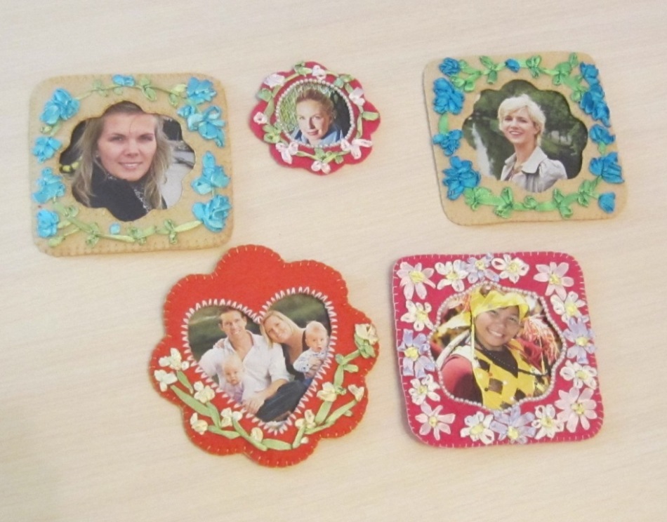 Photo frame-magnet made of felt