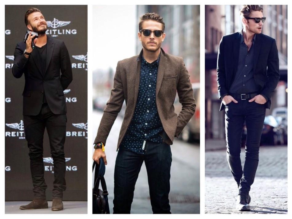 Dengan apa yang memakai jeans hitam jantan, dengan apa mereka dikombinasikan?