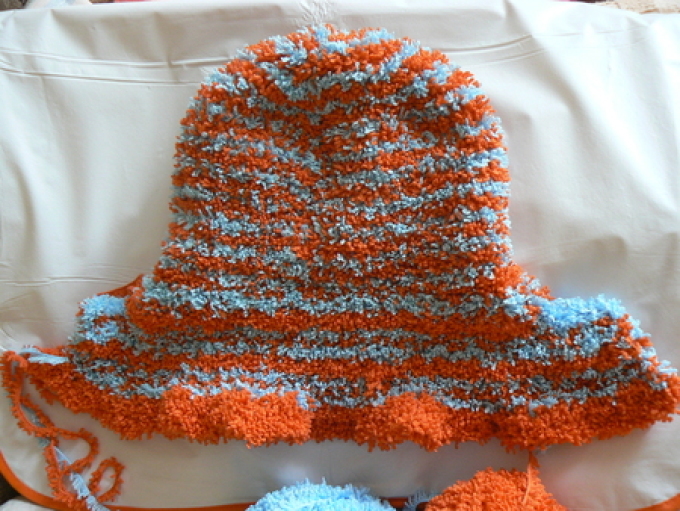 Hat helmet for a boy Crochet: Step 7