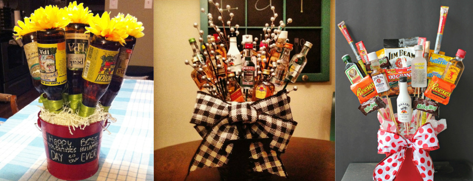 Bouquets creativos para hombres en cajas