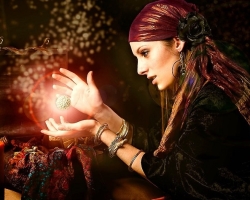 Comic fortune -telling gypsies at a corporate party for the New Year - for a fun holiday