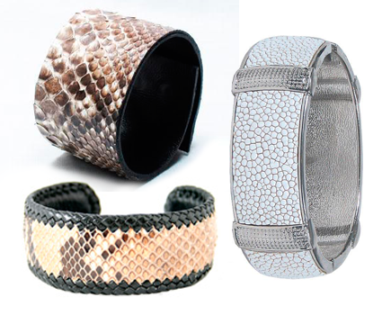 Bracelets with animal prints