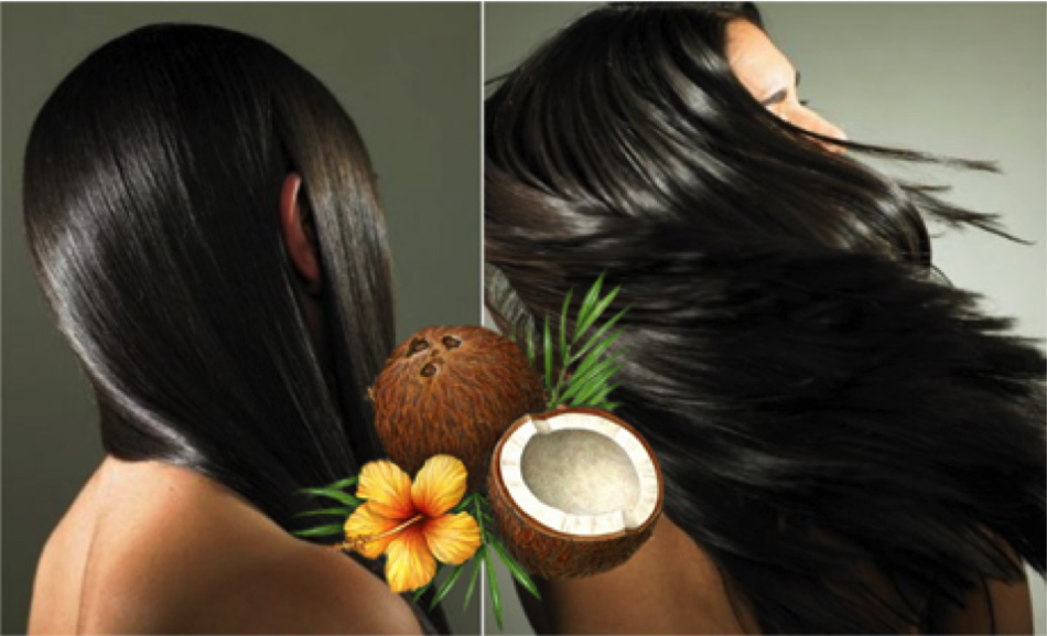 Різниця у зовнішньому вигляді волосся від використання кокосової олії