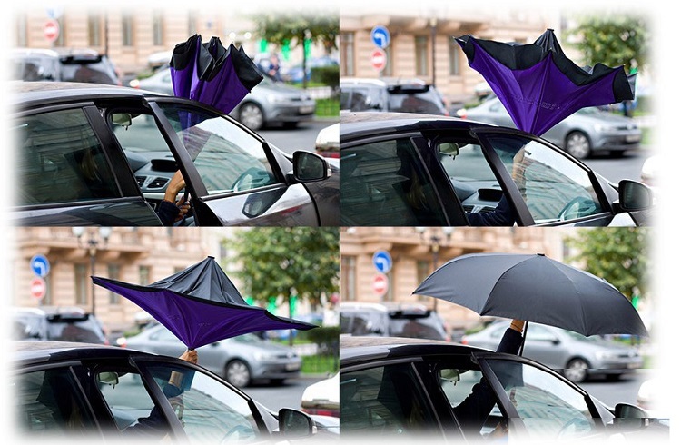 Dimostrazione delle capacità dell'ombrello 