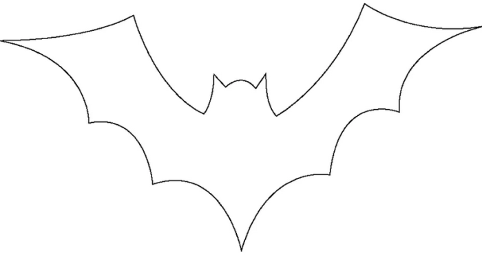 Cutting template for cutting a bat drawing