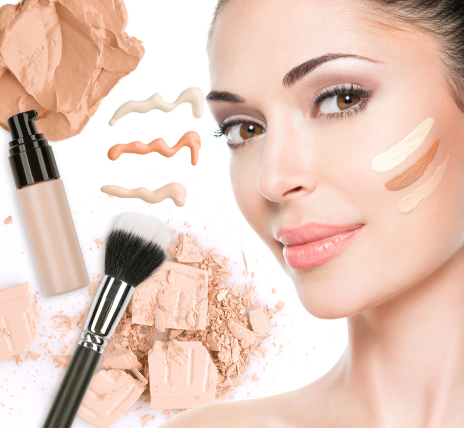 For contouring you will need three shades of foundation - bodily, darker and lighter