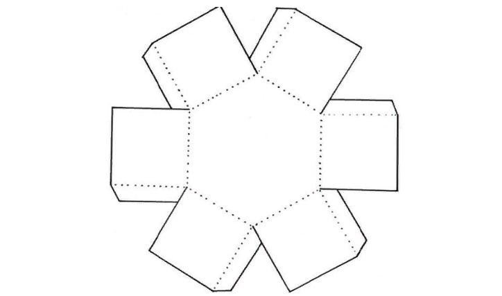 Подарочная коробка-шестигранник из картона своими руками с крышкой