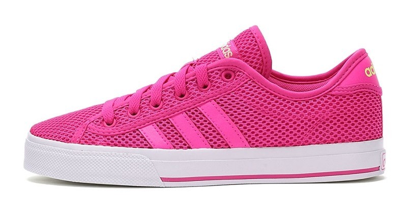 Neon women's sneakers Adidas with laces.