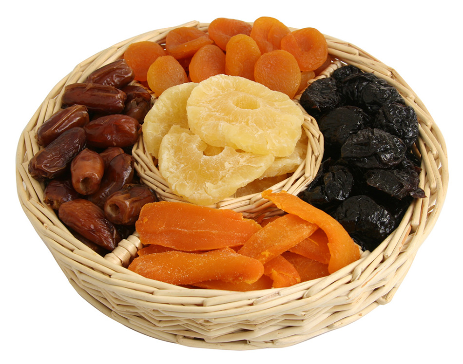 Calorius of dried fruits