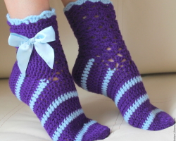 How to crochet socks - methods: diagrams, description