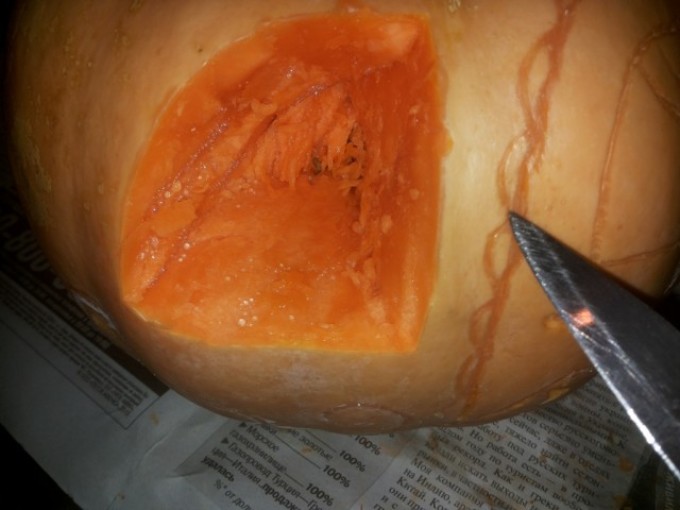 Pumpkin cutting process