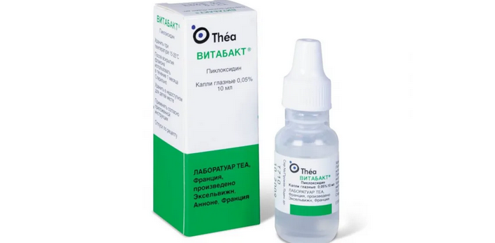 Antiseptic, moisturizing drops for the eyes: Vitabakt
