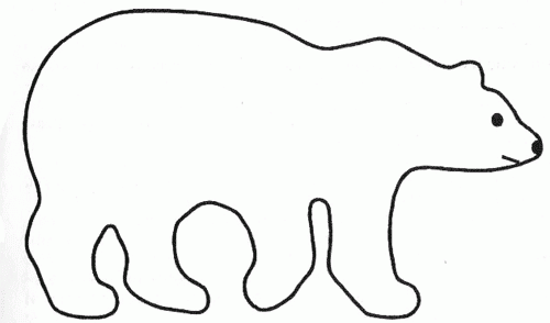Фигуры новогоднего медведя для вырезания, пример 2